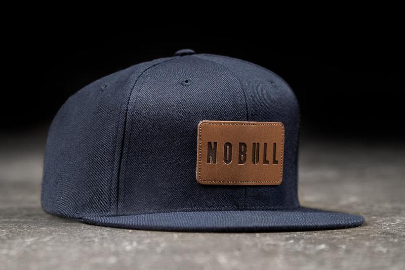 Navy Nobull Flat-Brim Snapback Women's Hats | CA J2295P